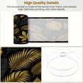 thumbnail image 4 of Lampshades 2 Pack seamless gold black tropical leaves dark Exotic botanical 13"x13"x10" Light Shade for Table Lamps Floor Lamps Drum Lamp Shades Lampshade Replacement Easy Assembly, 4 of 8