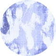 thumbnail image 1 of Ahgly Company Indoor Round Abstract Blue Modern Area Rugs, 8' Round, 1 of 4