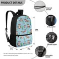 thumbnail image 3 of Jeiento Otter School Backpack for Girls 17 Inch Kids Schoolbags Set with Insulated Lunchbox Pencil Case Boys 3 Pack Blue Bookbag Children Large Capacity Book Bag with Side Pocket, 3 of 7