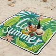 thumbnail image 5 of Plants Leaves Summer Beach Blanket Outdoor Picnic Blanket 78"x 78" Waterproof Foldable for Beach Camping Travel Hiking Grass Lawn Park, 5 of 5