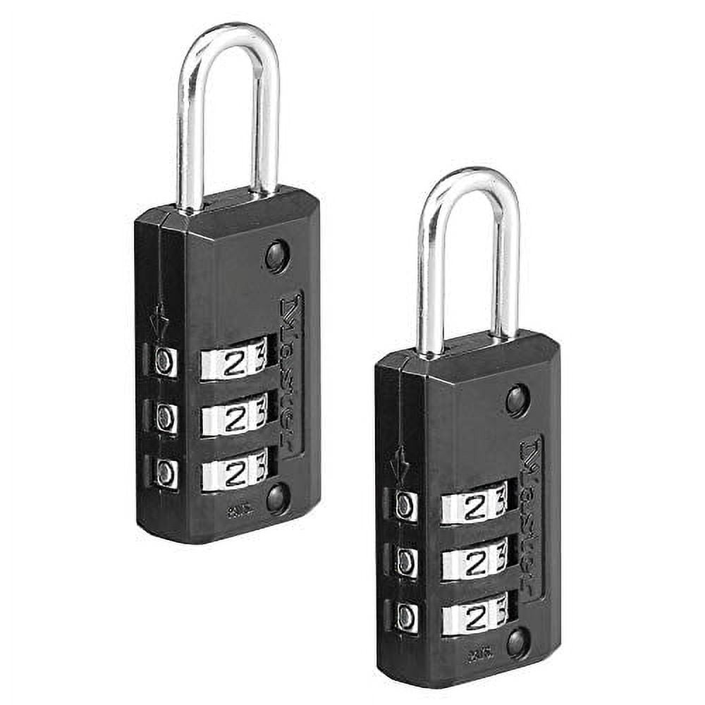 Master Lock Metal 20 mm (13/16 in) Combination Lock, 17 mm (11/16 in) shackle, 2 pack