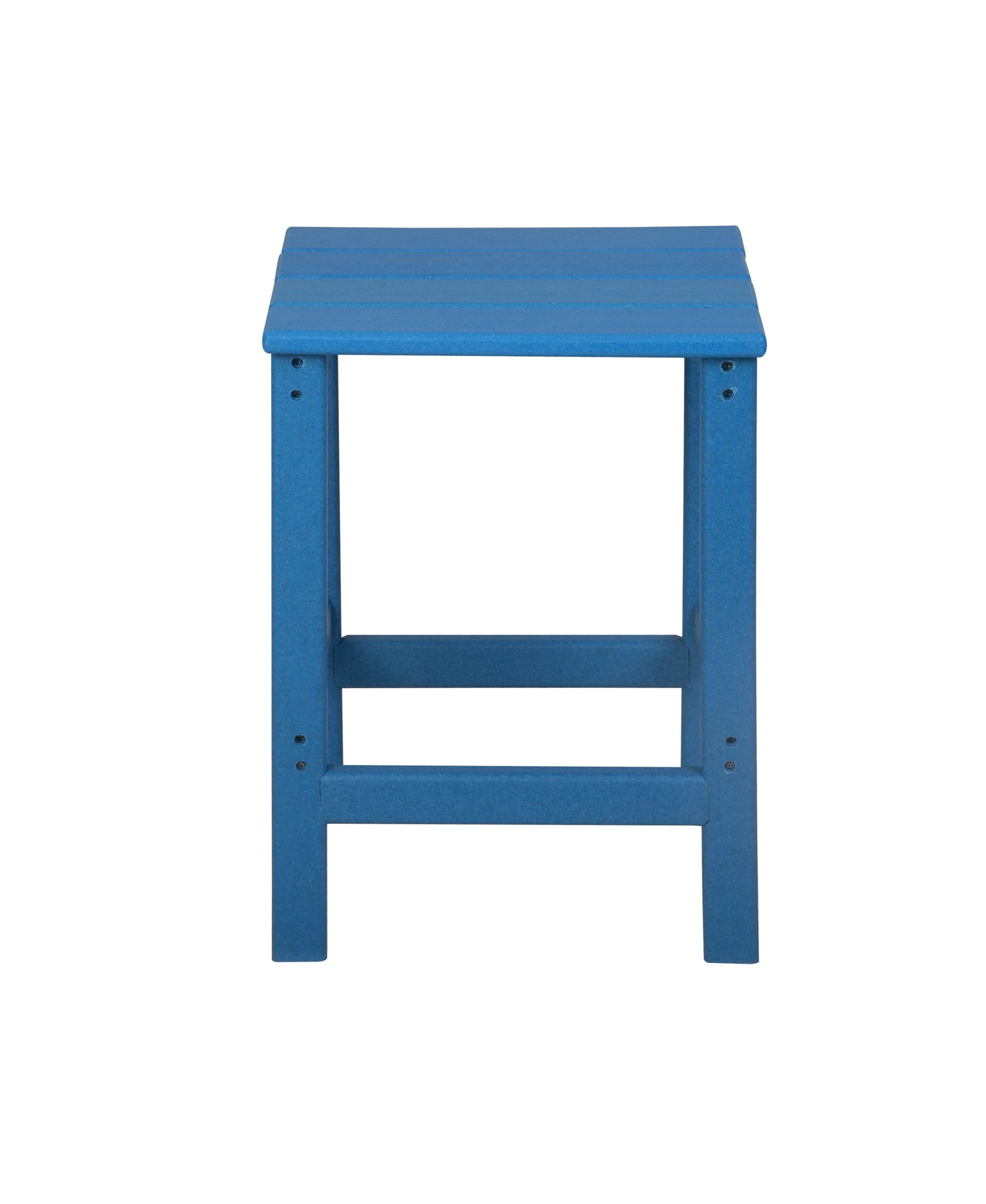 Polytrends  Laguna Hdpe All Weather Outdoor Patio Foldable Adirondack Chairs With Side Table (3-Piece Set) Pacific Blue