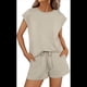 thumbnail image 1 of Conjuntos de 2 Piezas para Mujer Casual Verano Caqui S, 1 of 8