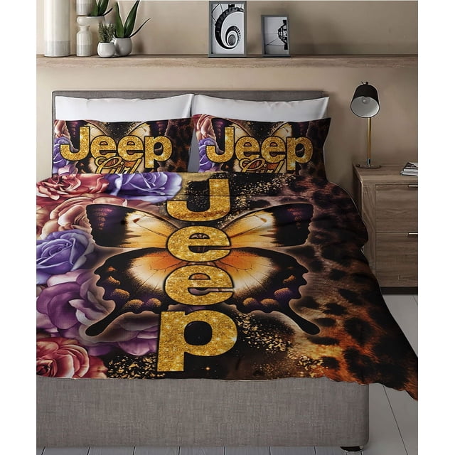 Juego de cama flor de leopardo Jeep