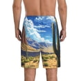 thumbnail image 4 of Lsque Western Desert Cactus Mens Sleep Pajama Shorts,Short Pajama Pants, Cotton Ultra-Soft Knit-Large, 4 of 9