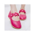 thumbnail image 5 of Ritualay Girls Dress Shoes Mary Jane Shoes Comfy Leather Princess Shoes Party Wedding Shoes Ballerina Flats Shoes School Casual Shoes for Toddler Girls Low Heels Rose Red  6C, 5 of 7