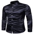 thumbnail image 2 of Stylish Men‘s Solid Color Business Shirts with Turn-Down Collar for Office, 2 of 4