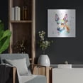 thumbnail image 4 of Luxe Metal Art 'Colorful Watercolor Basenji' by Furbaby Affiliates, Metal Wall Art, 24"x24", 4 of 8