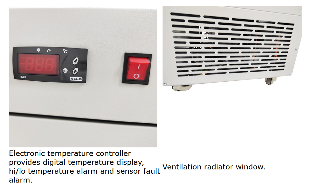 30L Ultra Low Temperature Storage Box Refrigerator Lab Cryogenic Freezer 110V -15℃ to -45℃ Range