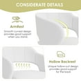 thumbnail image 6 of VECELO Set of 2 Modern Velvet Dining Chair with Thick Cushions, Upholstered Kitchen Chair with Gold Metal Legs, White, 6 of 14