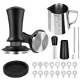 thumbnail image 1 of Bomsirus Kit Barista Profesional Para Espresso, 22 Accesorios de Caf&eacute; &ndash; Tamper 51mm, WDT, Jarra Espumadora 350 ml, Latte Art, Base, Tapete y 16 Plantillas (22), 1 of 8