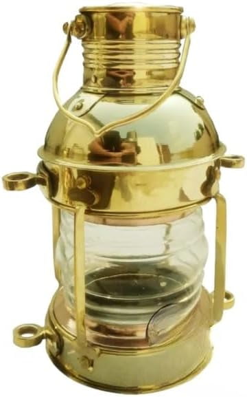 Brass Table Lantern Glass Oil Lamp 11.5 inch Collectible Home Decorative. Pack 3