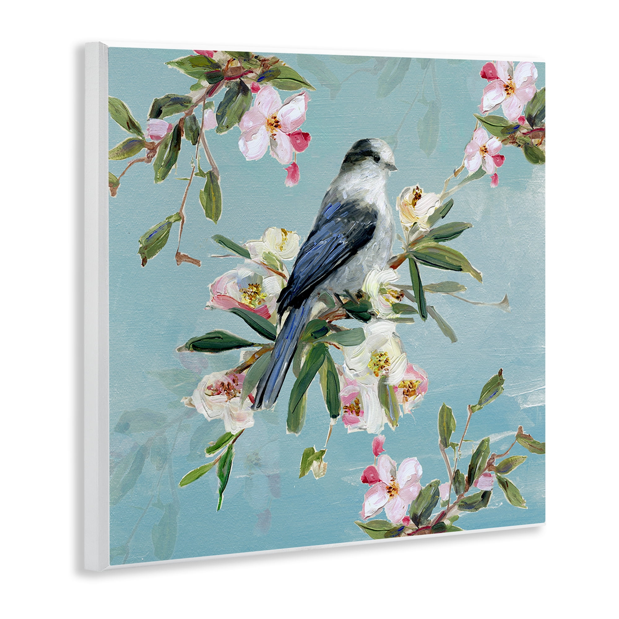 Stupell Industries Pastel Songbird Among Blossoms Wall Plaque Art, design by Sally Swatland