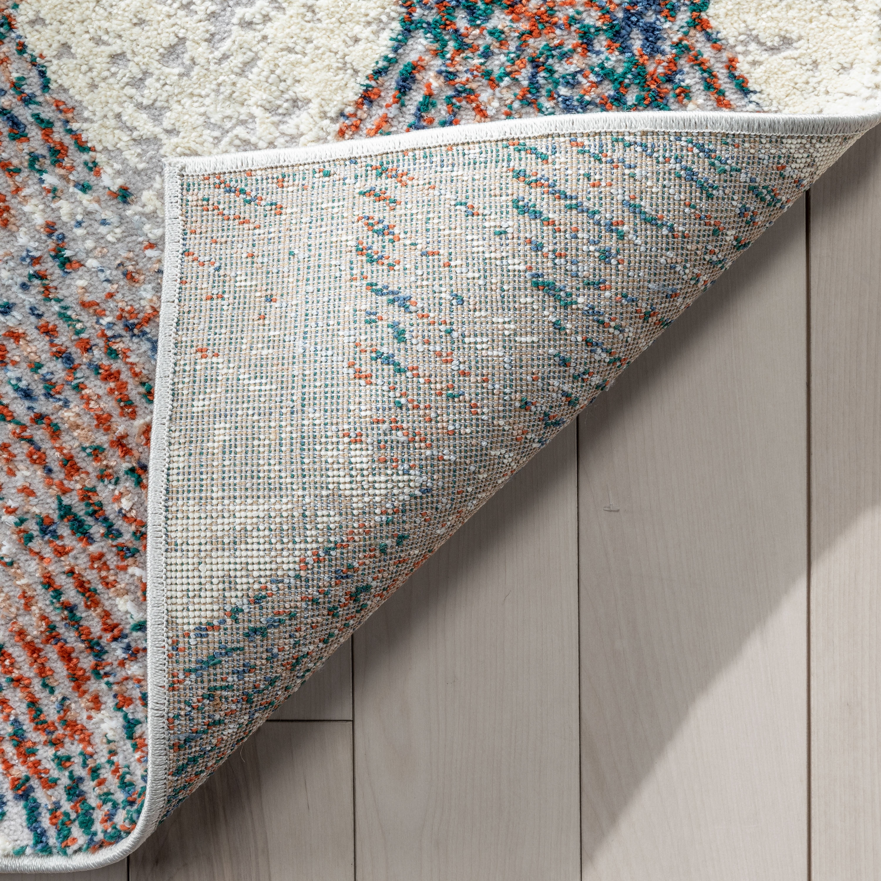 Well Woven Leona Area Rug, 9' x 7', Geometric pattern in contemporary colors, Super soft-textured yarn, Easy to clean