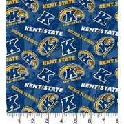 Kent State University 100% Cotton Quilting Fabric 44" By The Yard