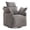 Manual-Light Grey, variant on HASLE Manual Recliner Chair, 360° Swivel Nursery Rocking Chair with Side Pocket, 30° Rocking Glider with 2 Pillows, Curved Barrel Living Room Chair for Adults and Small Spaces, Light Grey