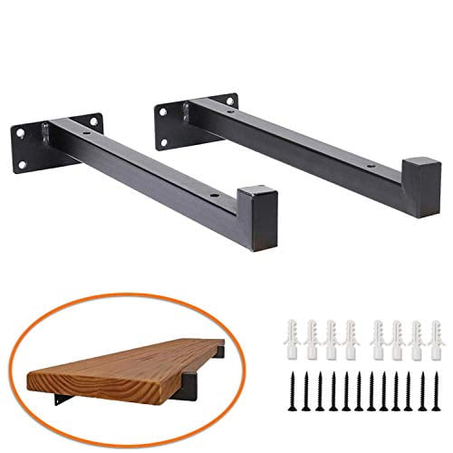 Heavy Duty Industrial Shelf Brackets 10 Floating Metal Shelving Supports With Lip Wall Mounted Retro Shelves Hardware Brace For Diyecor Or Custom 2 Pack Black Canada - How To Make Wall Shelves With Brackets Heavy Duty Industrial Shelf Brackets 10 Floating Metal Shelving Supports With Lip Wall Mounted Retro Shelves Hardware Brace For Diyecor Or Custom 2 Pack Black Canada - How To Make Wall Shelves With Brackets