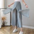 thumbnail image 1 of RKZDSR Pantalon Grand Long Décontracté Mode Femme Couleur Unie, 1 of 6