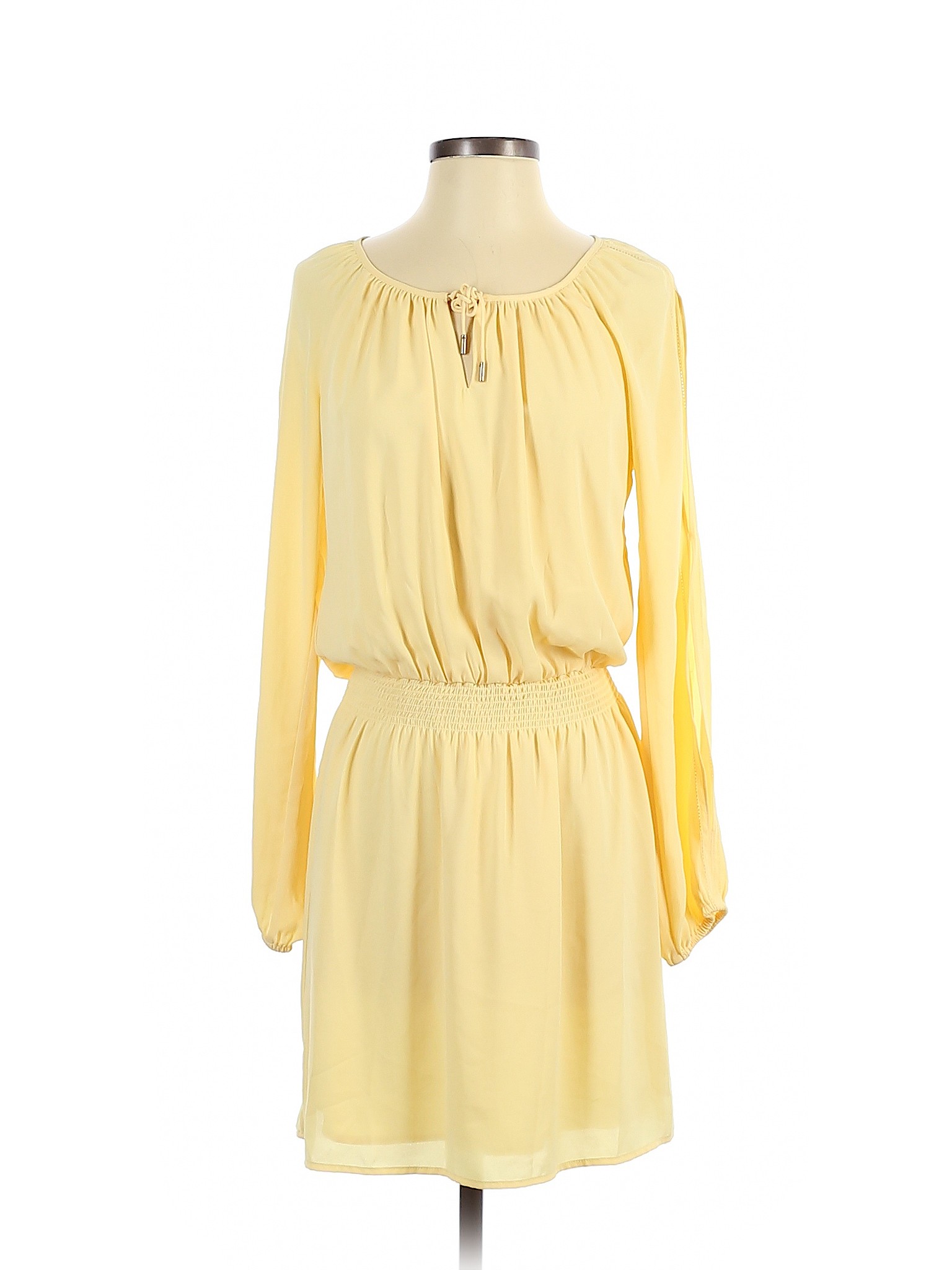 white house black market yellow dress