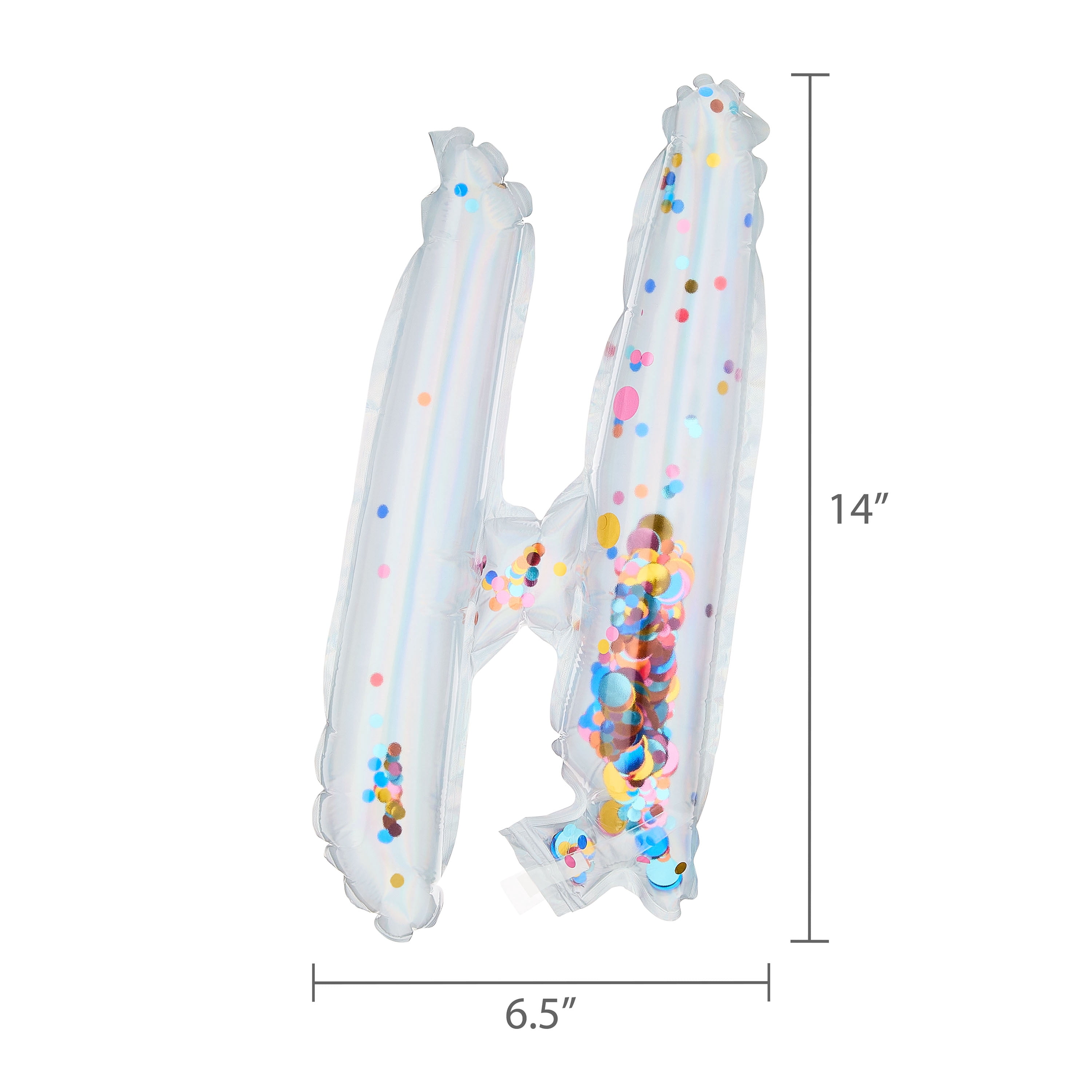 Multicolor Hooray Confetti Metallic Foil Balloon Banner, 9 Pieces, by Way To Celebrate