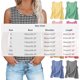 thumbnail image 3 of Camisas Y Tops de Verano de Mujer Cuello Redondo sin Mangas Camisa Cuadrada Top de Mujer Casual, 3 of 9