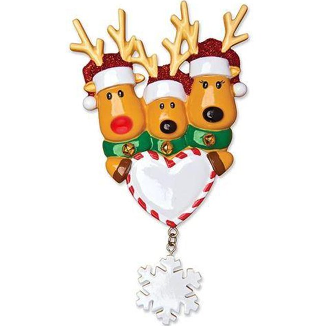 Navidad 2021, Colgante Familiar Personalizado, Decoración De Árbol De Navidad, Adornos Colgantes De Navidad De Resina Diy Para Amigos De La Familia Methold HA042985-04