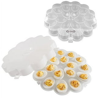 30 Count Deviled Egg Disposable Tray with lid - 24 Pack (371009)