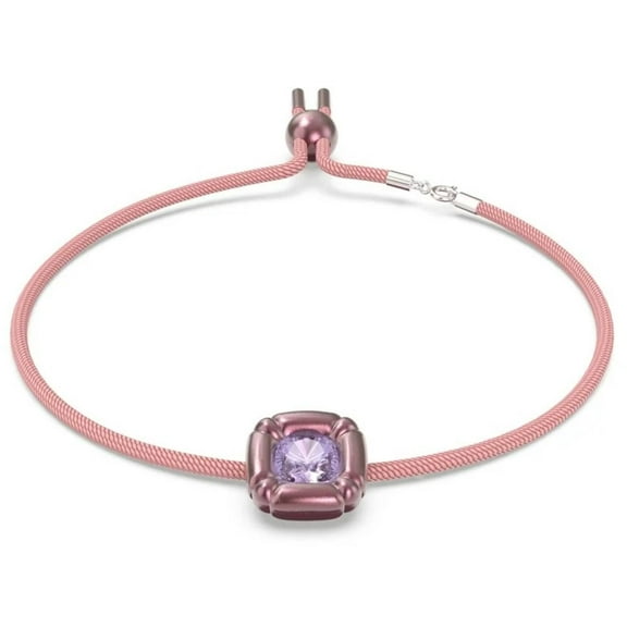 Swarovski 5626400 Women's Dulcis Pink Cord Crystal Choker Necklace