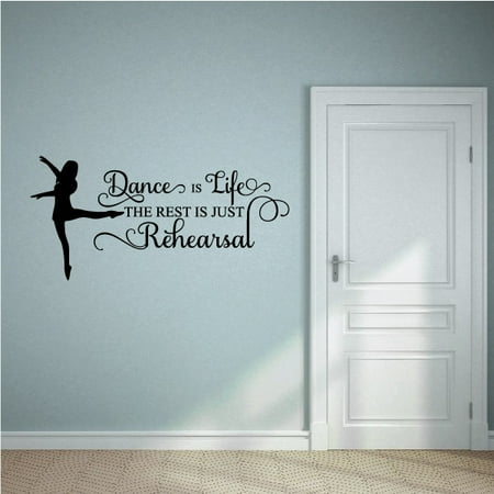 Dance is Life Wall Decal Vinyl Decal Car Decal Vd075 36 Inches