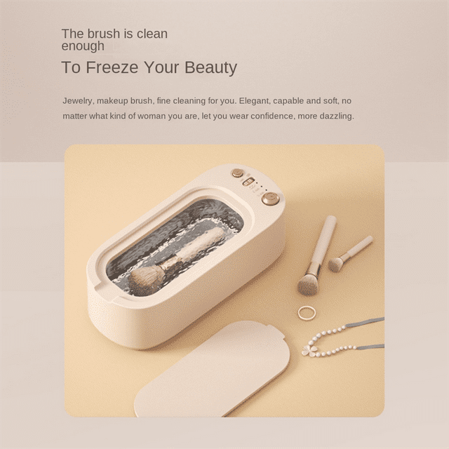 Ultrasonic Jewelry Cleaner Machine, Professional Sonic Jewelry Cleaner with 3 Timer Modes for Glasses, Jewelry Pink