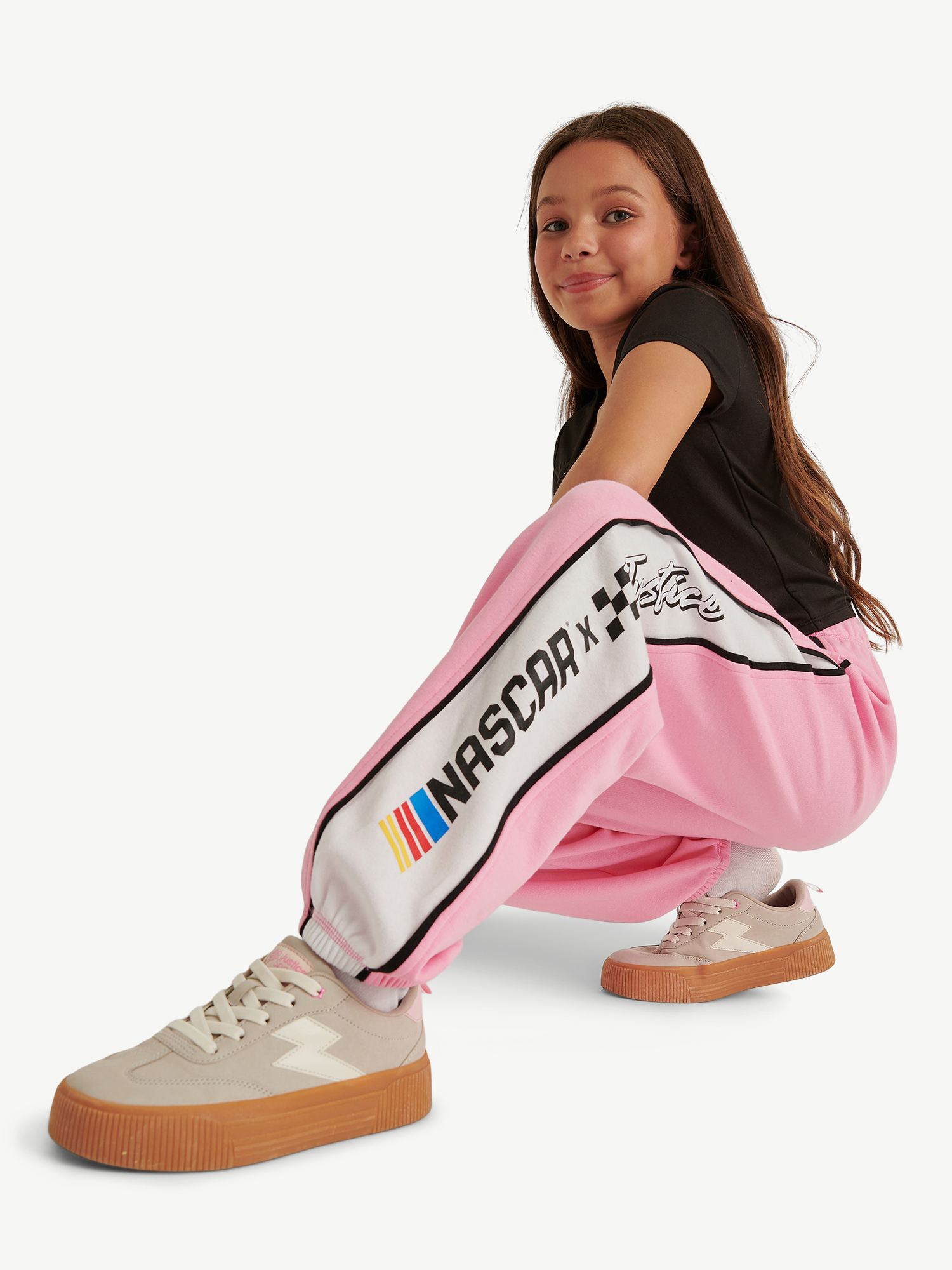 Justice Girl's NASCAR X Justice Collab Jogger, Sizes XS - XLP