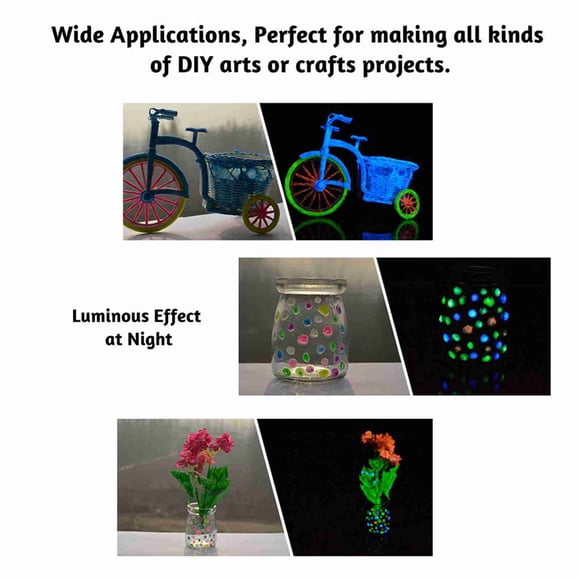 Paint 20g Glow in the Dark Fluorescent Colorful Acrylic Luminous Paint Bright Pigment DIY Crafts Painting Tool