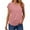 Pink, variant on Women Tops Fashion Casual Short Sleeve Solid O Neck Clothes 2026 Brick Red M