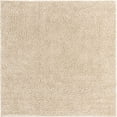 thumbnail image 3 of Unique Loom Davos Shag Collection Area Rug - Solid (7' 1" Square Linen), 3 of 7