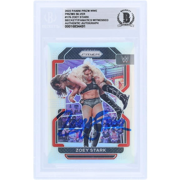 Zoey Stark WWE Autographed 2022 Panini Prizm Silver Prizm #176 Beckett Fanatics Witnessed Authenticated Card - Fanatics Authentic Certified