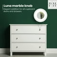 thumbnail image 3 of Perilla Home Luna Marble Knob Set of 6 Round Shape Knobs Pull And Push For Handles Cabinet Door Home Interior Decorative Knobs for Home Kitchen Cupboard Dresser Wardrobe Drawer Pulls : White and Gold, 3 of 8