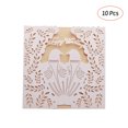 thumbnail image 1 of Pearl Paper Hollow Happy Wedding Invitation Cards Set (10pcs Invitation, 1 of 8