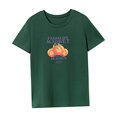 thumbnail image 4 of Camiseta de mujer de verano con cuello redondo, informal, ajuste regular, camiseta básica para senderismo, playa M, 4 of 7