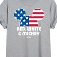 thumbnail image 3 of Disney - Americana - Red White And Mickey - Women's Oversized T-Shirt, 3 of 5