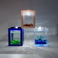 thumbnail image 2 of Acrylic Fish Bowl Office Ornamental Transparent Desktop Ecology Box with Light, 2 of 8