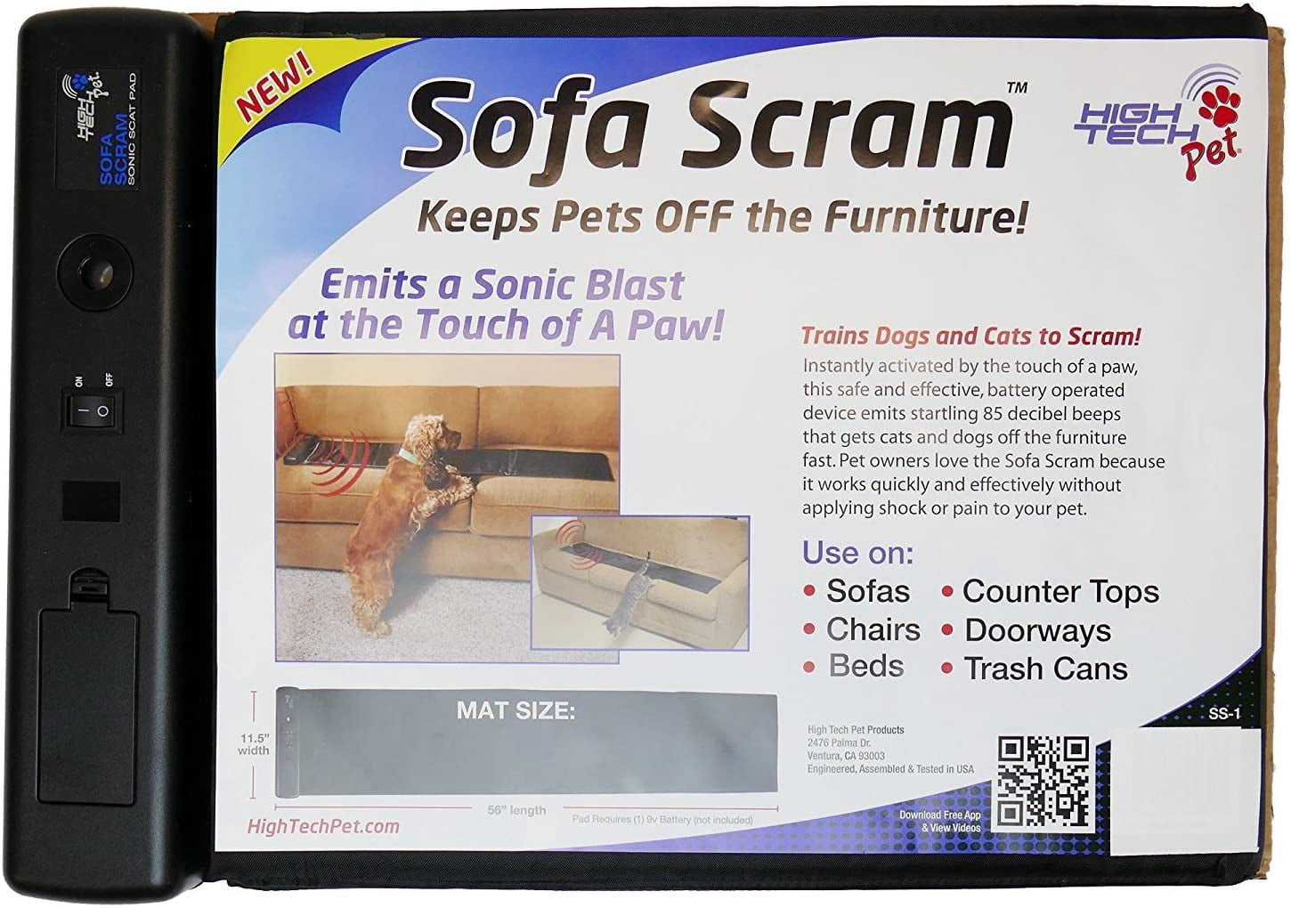 Sofa Scram Sonic Deterrent/Repellent for Dogs and Cats (2 Pack)
