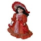thumbnail image 5 of Vestido de estilo chino de porcelana de 30 cm, muñeca de niña de pie con soporte de madera, rojo, 5 of 5