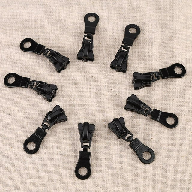 TOPINCN 20Pcs Metal Alloy Zipper Sliders Size #5 Zip Fastener Repair Replacement Kit, Zipper Sliders, Zipper Pull Tabs