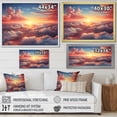 thumbnail image 4 of Designart "Sunset Symphony Yellow and Pink Sky I" Landscapes Framed Wall Art Decor - Traditional Yellow Sky Entryway Framed Wall Art Print, 4 of 6