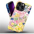 thumbnail image 5 of Case for iPhone 13 Pro Max, Shockproof TPU Bumper Drop Protection Hybrid 2-Layer Hard Cover Case for iPhone 13 Pro Max-Pink Yellow Flowers Collage, 5 of 7
