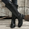 thumbnail image 2 of Tao Tao Women's Wide Calf Double Zipper Knee High Riding Boots Comfortable Casual Shoes Black 40, 2 of 9