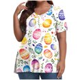 thumbnail image 5 of Pisexur Hauts pour Femmes, Hauts d'Été pour Femmes, Hauts d'Entraînement pour Femmes, T-Shirt Imprimé à Manches Courtes Col Rond, Chandail à la Mode Noir, m, 5 of 5