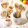 thumbnail image 3 of 8 Pcs Ceramic Utensil Holder with Wooden Spoon Set Kitchen Gadget Utensil Wooden Spatulas Set Cooking Mom Gift Cooking Tool for Hostesses Warming Kitchen Accessories for Mother's Day, 3 of 7