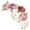 B, variant on Peony Rose Wall Stickers, Kids Room Nursery Decor, Removable Vinyl Decals