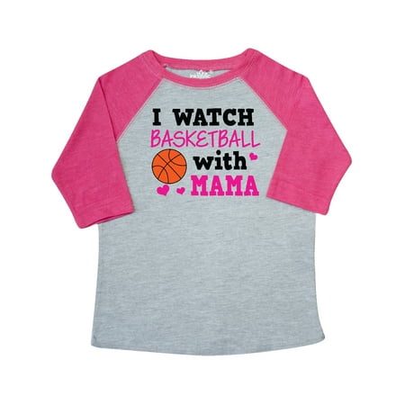 

Inktastic I Watch Basketball with Mama Gift Toddler Toddler Girl T-Shirt